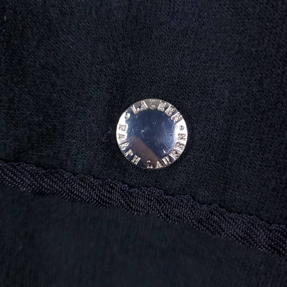 Lauren Ralph Lauren Black Cotton Zip-up Jacket - Picture 5 of 5